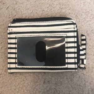 Black and white striped wallet